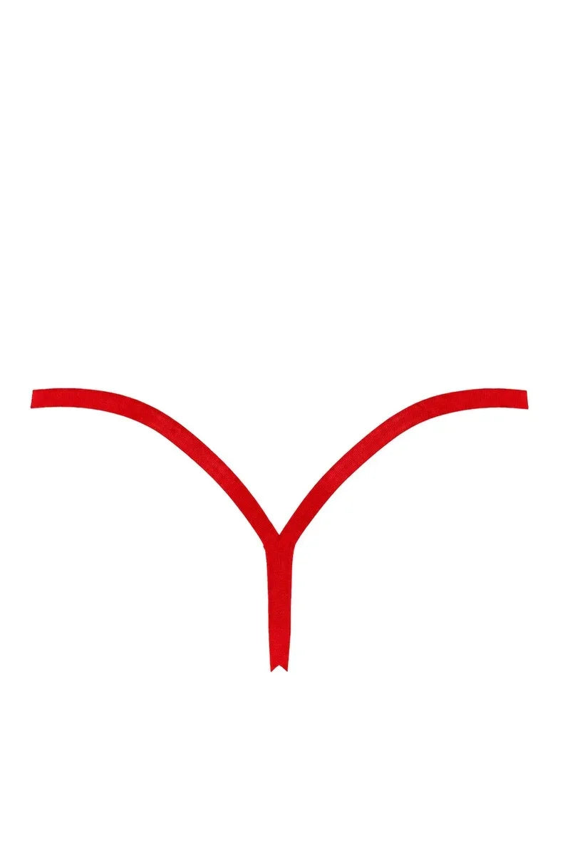 String résille rouge F420