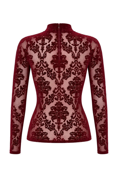 Top manches longues bordeaux F425