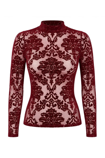 Top manches longues bordeaux F425