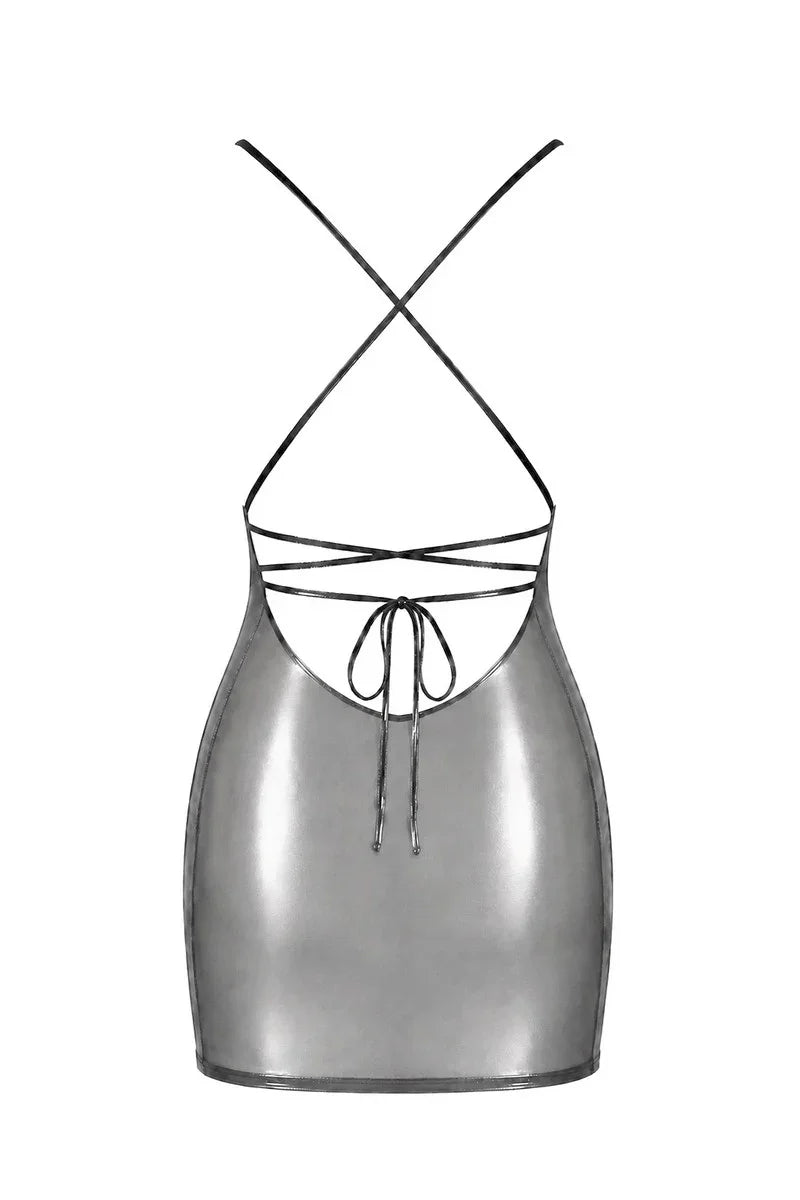 Robe courte métallisée F428