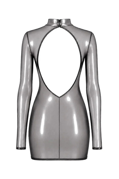 Mini-robe dos-nu métallisée F431