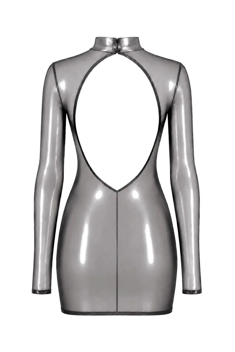 Mini-robe dos-nu métallisée F431