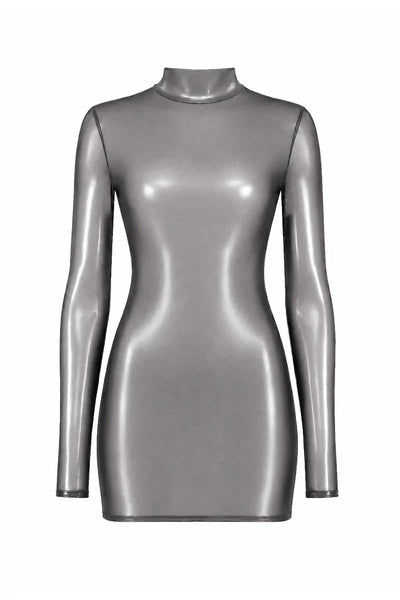 Mini-robe dos-nu métallisée F431