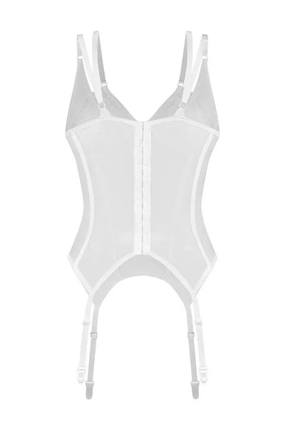 Guêpière Arrowel blanche par Obsessive