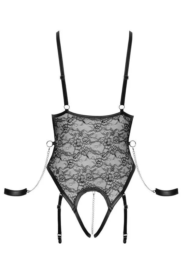 Body ouvert dentelle & harnais par Cottelli lingerie