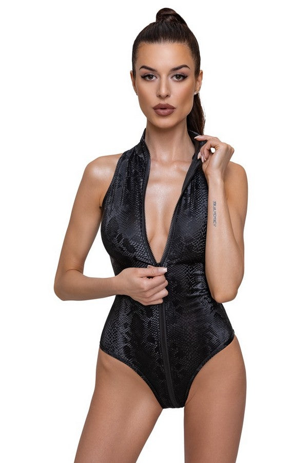 Body peau de serpent noir par Cottelli lingerie