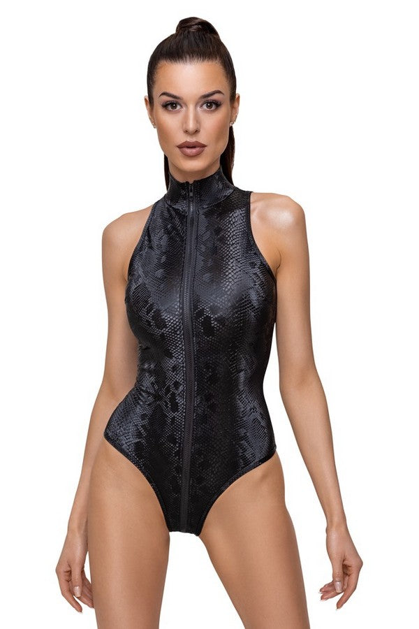 Body peau de serpent noir par Cottelli lingerie