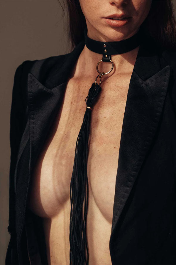 Collier fouet Maze noir par Bijoux Indiscrets