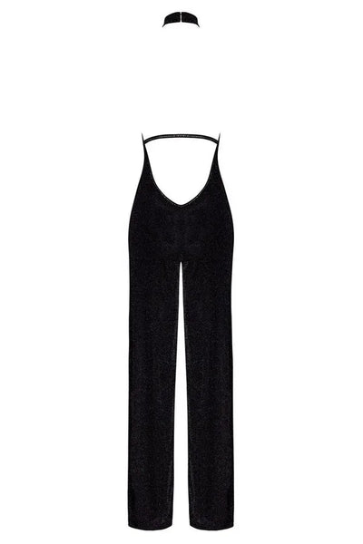 Combinaison résille dos-nu Ligne Privée par Noir Handmade