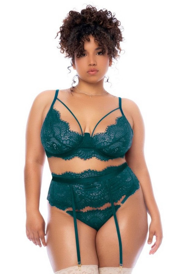 Ensemble Forever Love vert lagon + par Mapalé lingerie