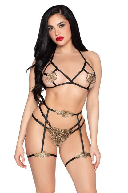 Ensemble jarretelles DM After Dark par Leg Avenue