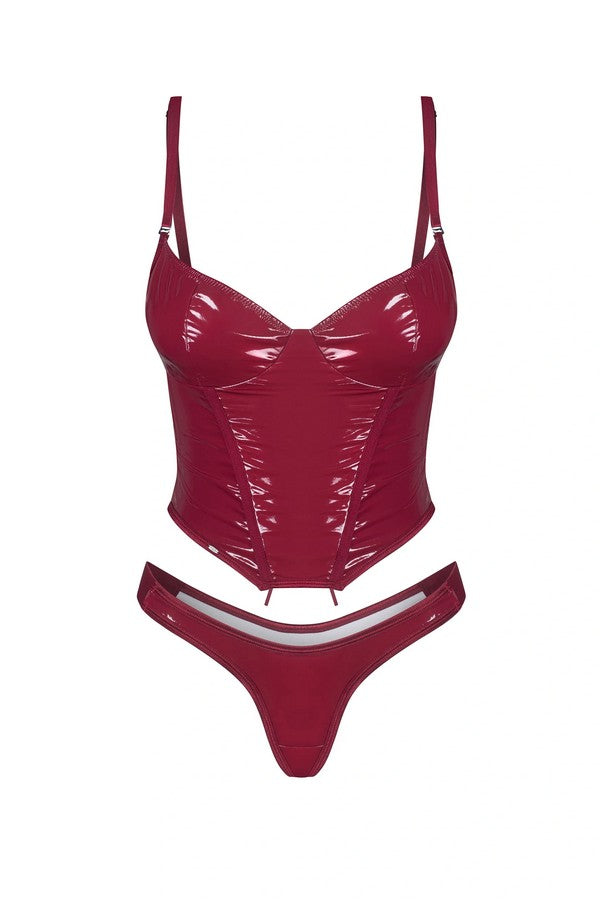 Ensemble bustier glossy Redya