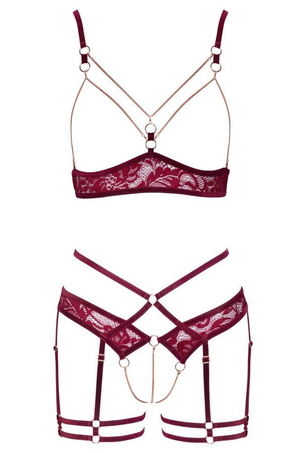 Ensemble seins-nus bordeaux par Abierta Fina