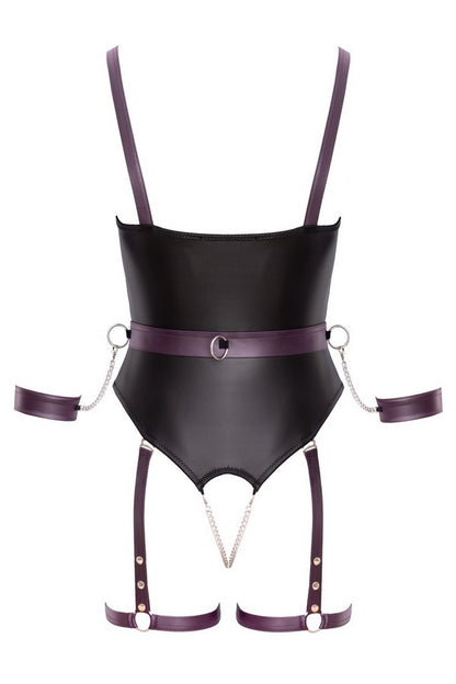 Body wetlook noir & liens