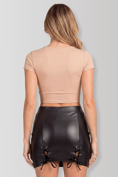 Mini-jupe Paula simili-cuir