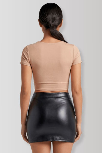 Mini-jupe wetlook Sifia