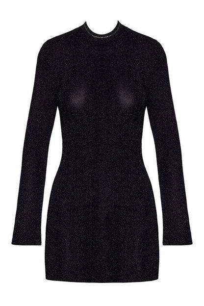 Mini-robe résille noire Ligne Privée
