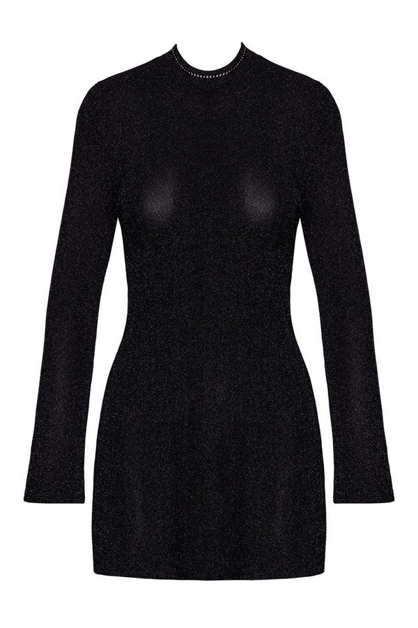 Mini-robe résille noire Ligne Privée