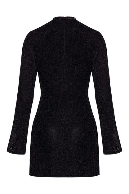Mini-robe résille noire Ligne Privée
