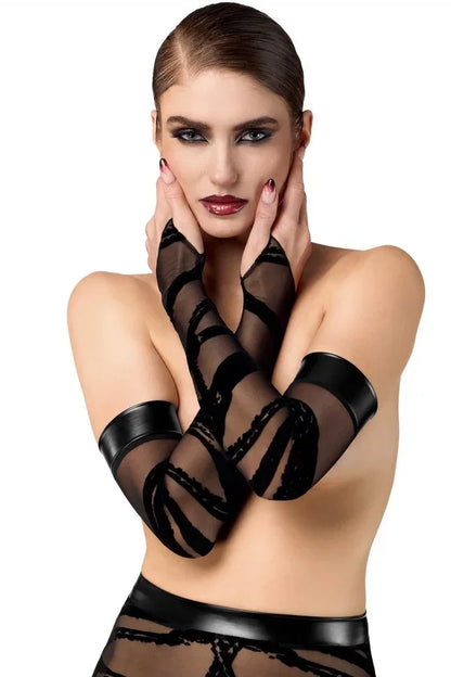 Mitaines Bondesque F361 par Noir Handmade