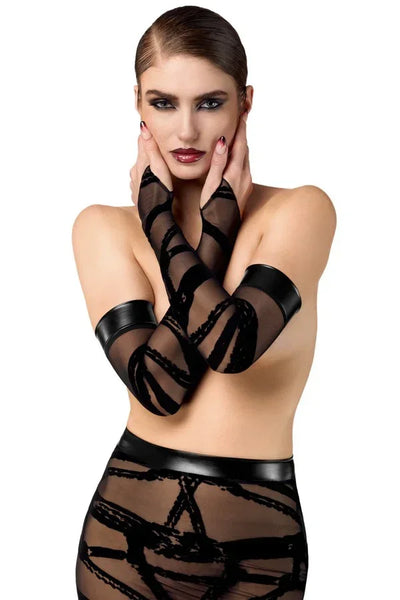 Mitaines Bondesque F361 par Noir Handmade