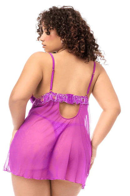Nuisette florale Twilight Orchid + par Mapalé lingerie