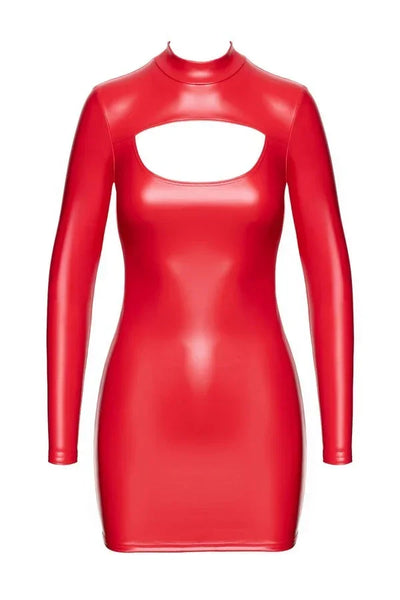 Robe alcôve Vixen F367 rouge par Noir Handmade
