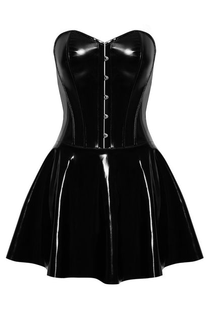 Robe corset vinyle par Black Level