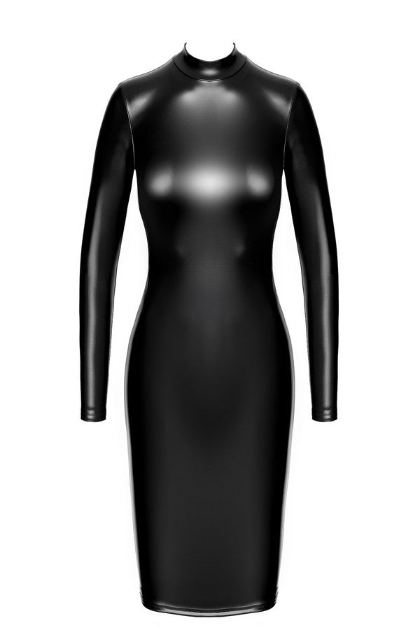Robe Luxuria bi-matière F371 par Noir Handmade