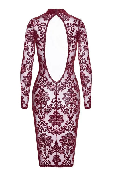 Robe midi Kink Royal F384 par Noir Handmade