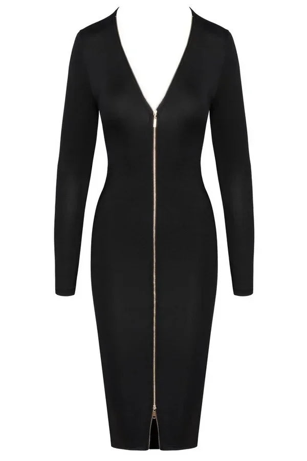 Robe midi zip argenté par Cottelli lingerie