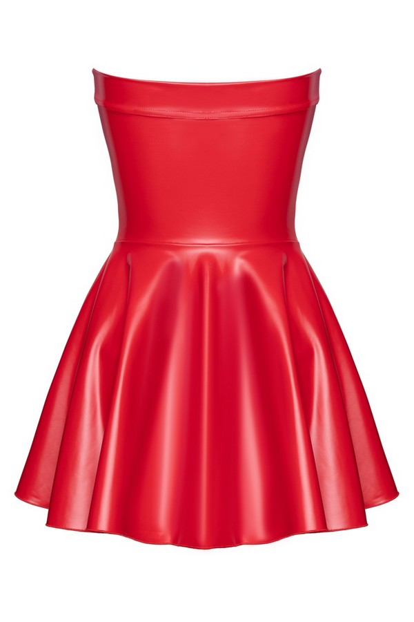 Robe patineuse wetlook rouge Ligne Privée