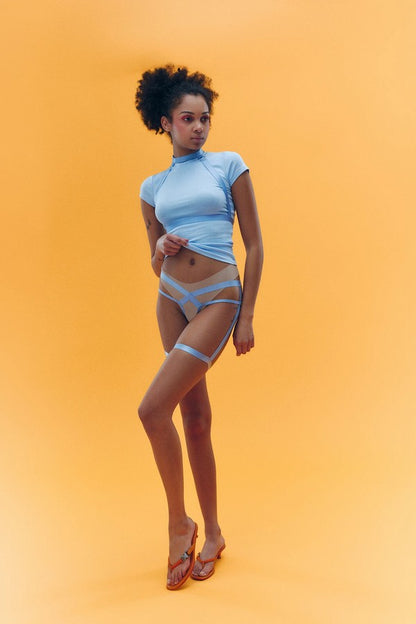 Top harnais bleu Shaderi