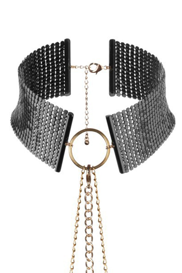 Collier Désir Métallique noir - LUXURY ALLEY dessous