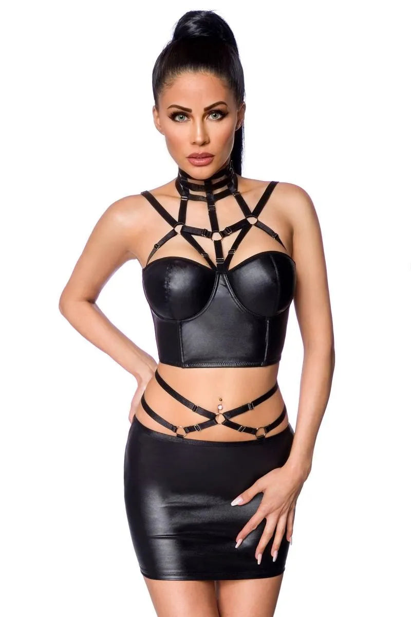 Ensemble wetlook Jupe - LUXURY ALLEY dessous