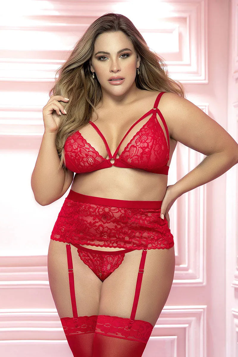 Ensemble rouge 8561 - LUXURY ALLEY dessous