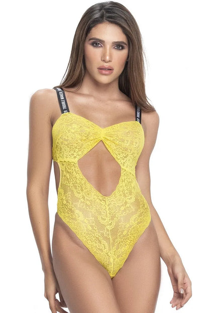 Body Touble Maker jaune - LUXURY ALLEY dessous