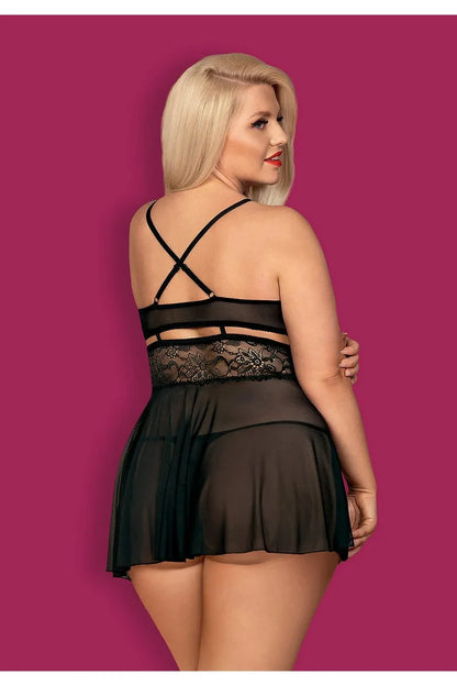 Babydoll noir 838-BAB par Obsessive