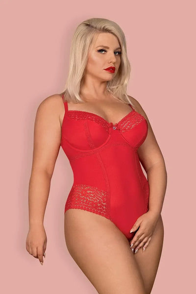 Body rouge Jolierose (XXL) par Obsessive