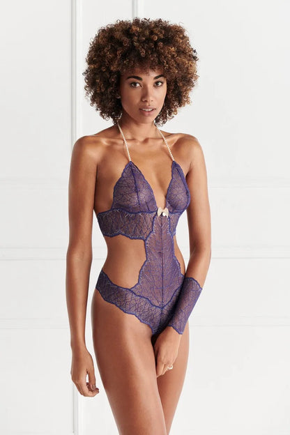 Body perles Sydney bleu - LUXURY ALLEY dessous