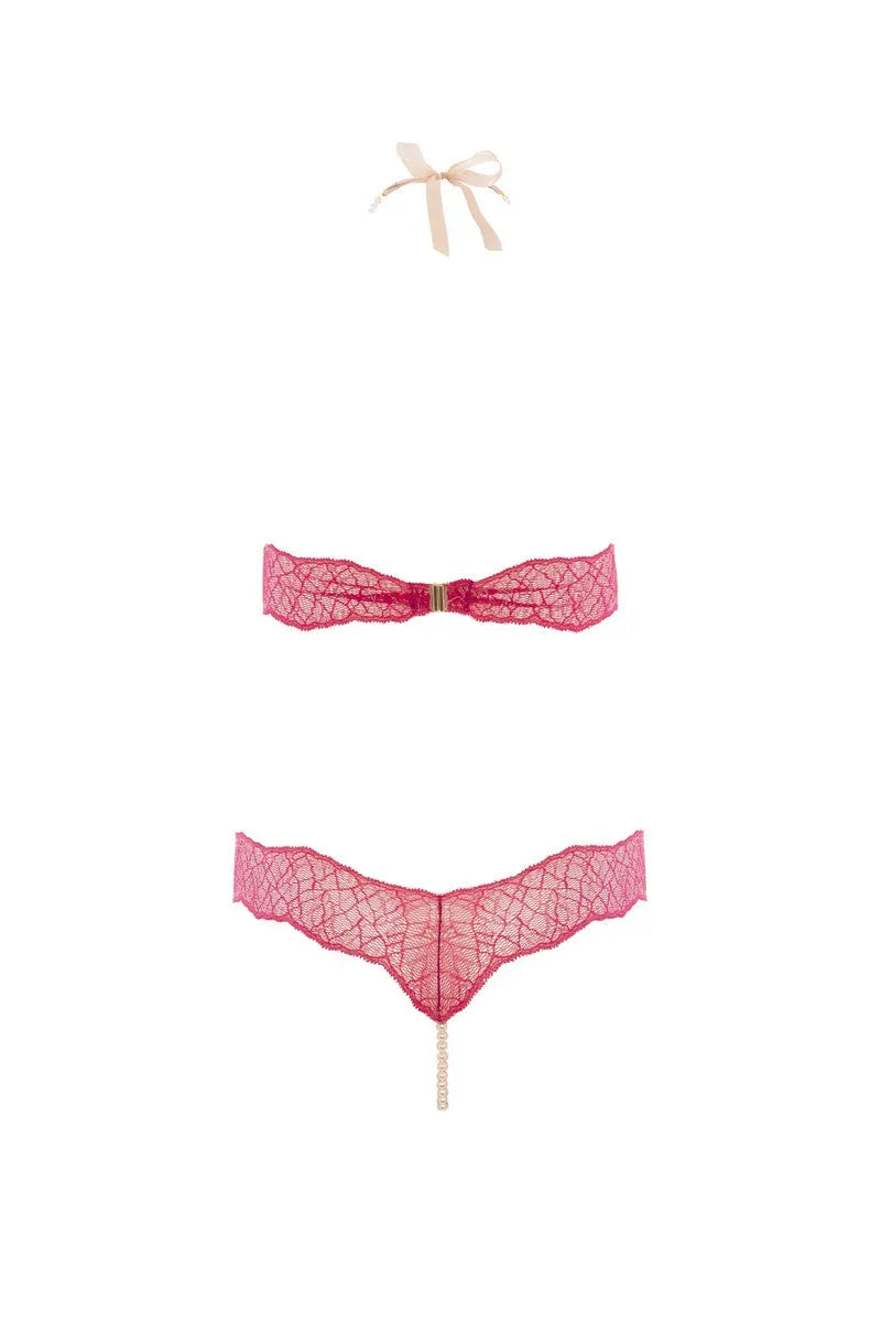 Body perles Sydney rouge - LUXURY ALLEY dessous