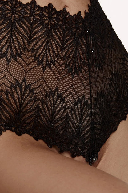 Panty Destinos perles noires - LUXURY ALLEY dessous