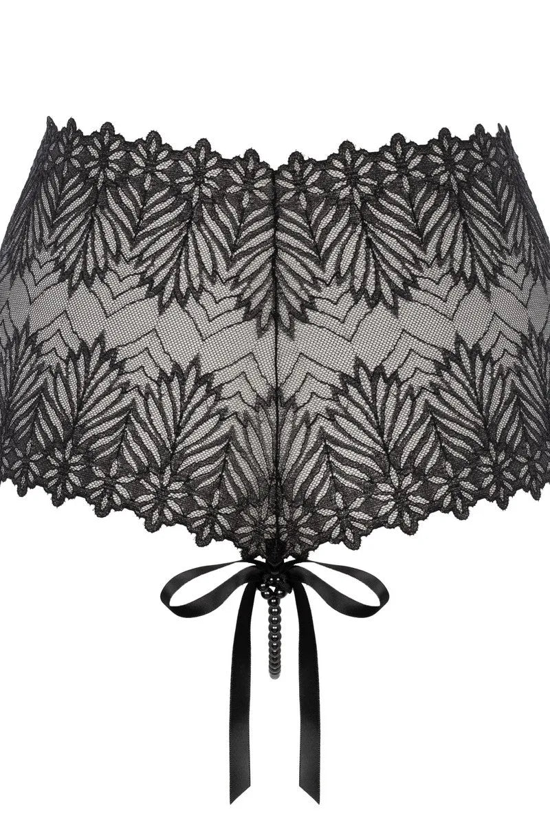 Panty Destinos perles noires - LUXURY ALLEY dessous