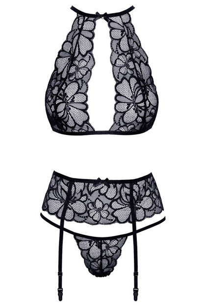 Ensemble floral noir - LUXURY ALLEY dessous