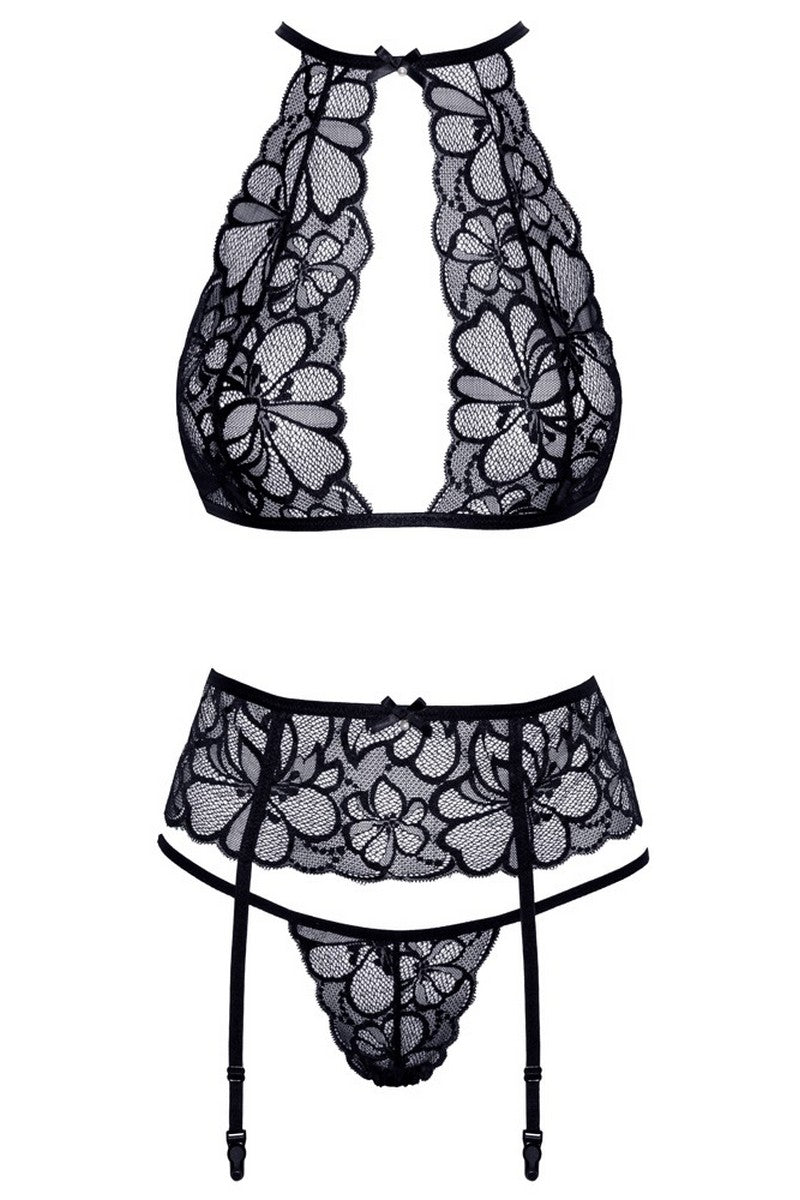 Ensemble floral noir par Kissable