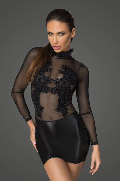 Robe tulle & wetlook VIP - LUXURY ALLEY dessous