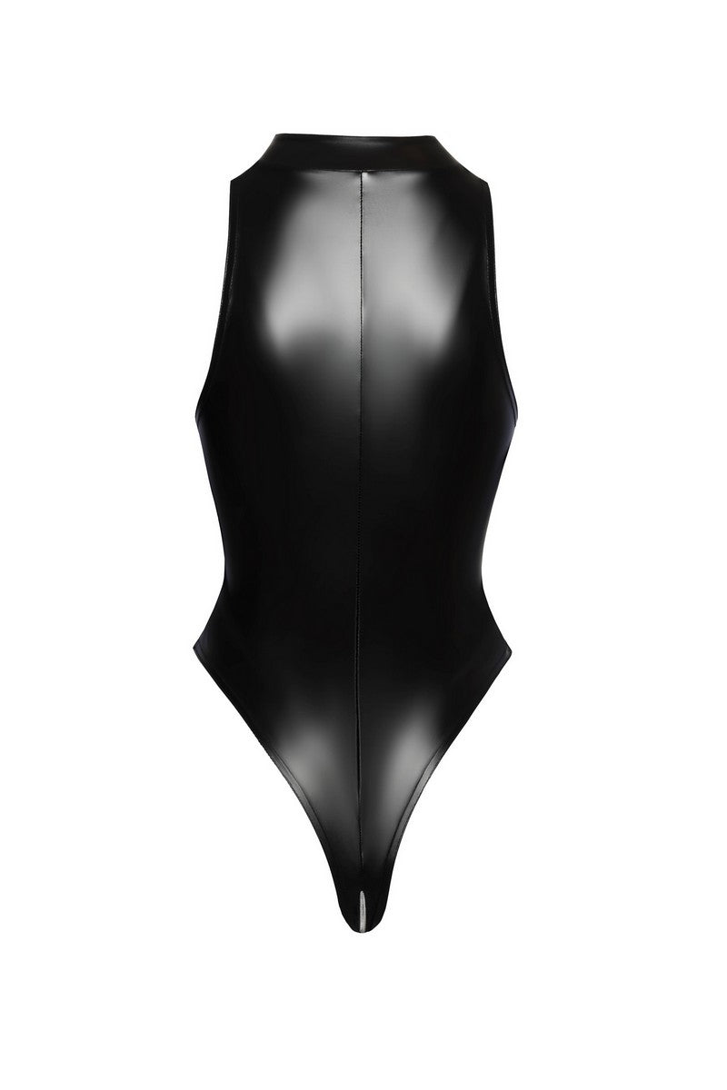 Body zip wetlook F294 - LUXURY ALLEY dessous