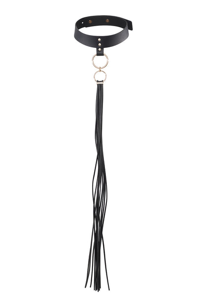 Collier fouet Maze noir - LUXURY ALLEY dessous