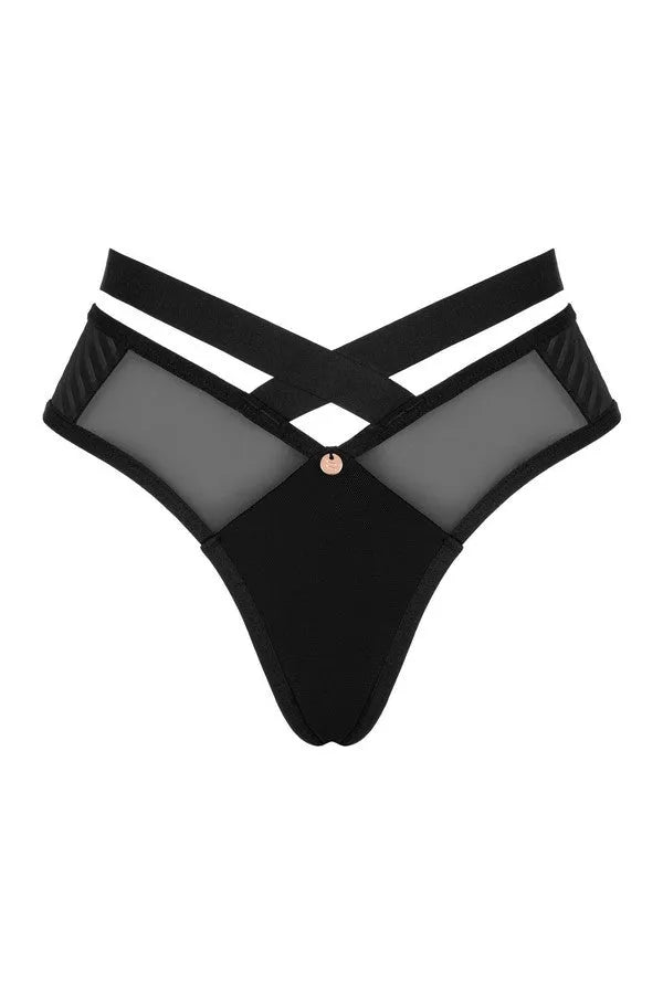 Pantie noire Brasica par Obsessive