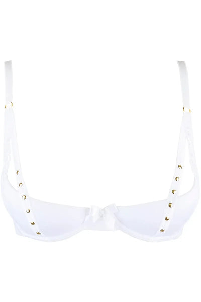 Soutien-gorge ouvert blanc V-9791 par Axami